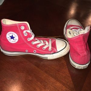 Red high top converse